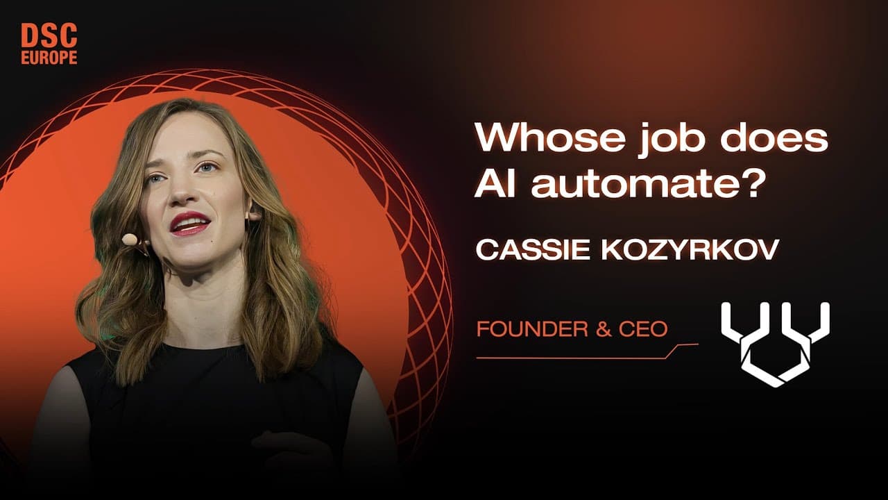 Whose job does AI automate? | Cassie Kozyrkov — video